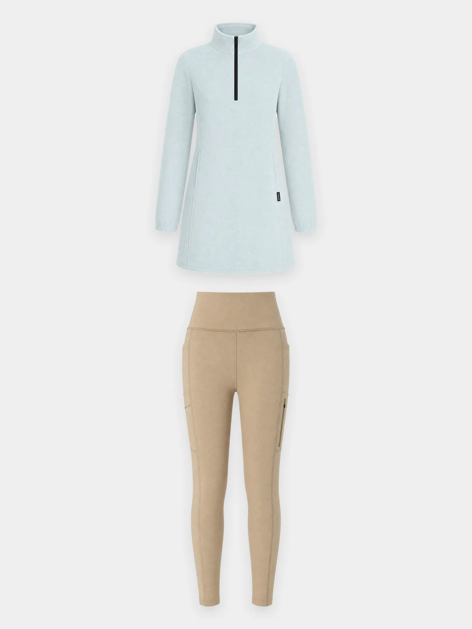 Gray Dress + Khaki Legging